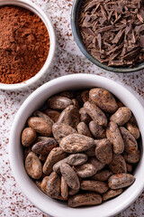 Crushed chocolate cocoa beans
