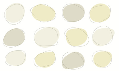 Abstract organic shape. modern blotch shape. Liquid basic shapes. Organic amoeba blob shape abstract colorful vector illustration. Basic stains geometric, isolated elements on white background
