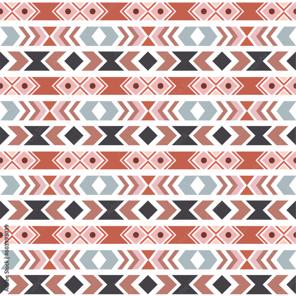 Canvas Prints Boho Seamless Pattern. Colorful graphic for backgrounds. Textile Boho Design. Vector illustration. Decorative texture for graphic projects.