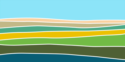 Abstract background with stripes in the style of the sixties and seventies for textiles, banners, posters, prints, paper. Flat vector illustration suitable for printing banners, flyers, invitations