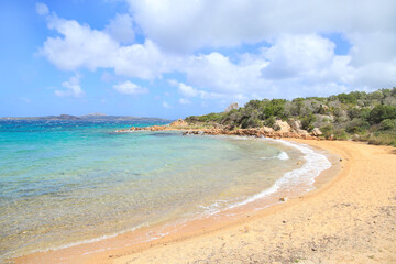 Crystal clear turquoise water in the bay 