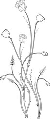 Flower Doodle Line Art Vol.13