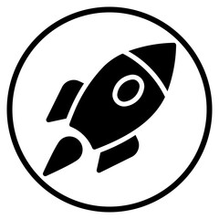 project launch glyph icon