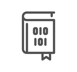 Data analysis related icon outline and linear symbol.