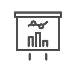 Data analysis related icon outline and linear symbol.