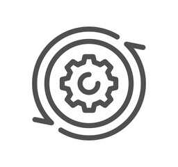 Data analysis related icon outline and linear symbol.
