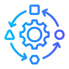 Obraz premium management gradient icon