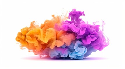 Obraz premium Abstract background with smoke with flowing and curling waves in cloud shape. Colorful gas and fume vapours with swirling and blowing motion. Horizontal illustration for banner design. Generative AI.