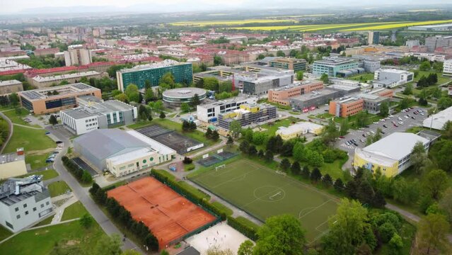 Czech Republic, Ostrava VSB University, multifunctional complex, From, Dron4K