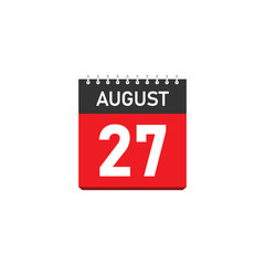 Fototapeta premium August 27 Concept Design. Vector Illustration.