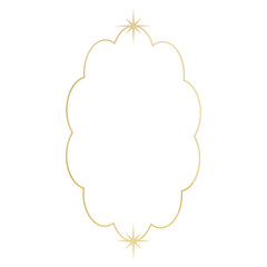 Golden Monoline Flower Frame