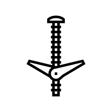 recommend clip art: wall anchor hardware furniture fitting line icon vector. wall anchor hardware furniture fitting sign. isolated contour symbol black illustration