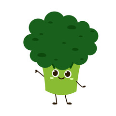 Vegetable cartoon vector. Design with vector broccoli character.