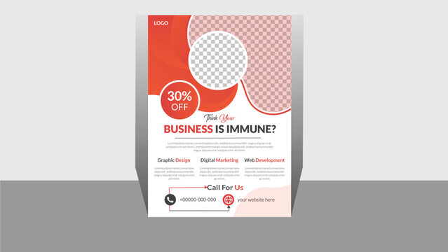 A4 abstract business flyer for modern company.