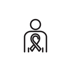 Aids Cancer Charity Outline Icon