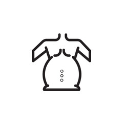 Fat Obesity Side Outline Icon