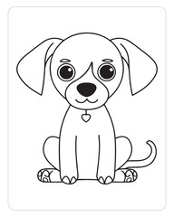 Cute Animals Coloring Pages, Animals Illustrations, Black and white Coloring Pages.