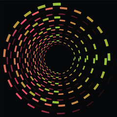 Abstract Vector graphic shapes set. Spiral sound waves rhythm lines dynamic abstract vector background.