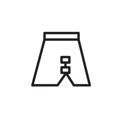 Clothes Fashion Skirt Outline Icon