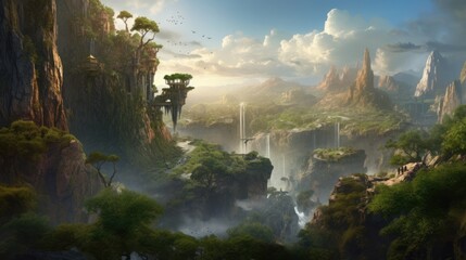 Fototapeta premium Amazing Landscape Game Artwork