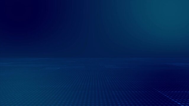 3D animation. Abstract technology background. Futuristic cyberspace, data, hi tech concept. Virtual space. Looped stock animation motion graphics design. Footage backdrop, wallpaper, screensaver