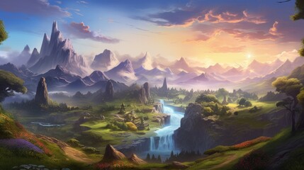 Depict a diverse range of landscape that surround the Lost Chronicle