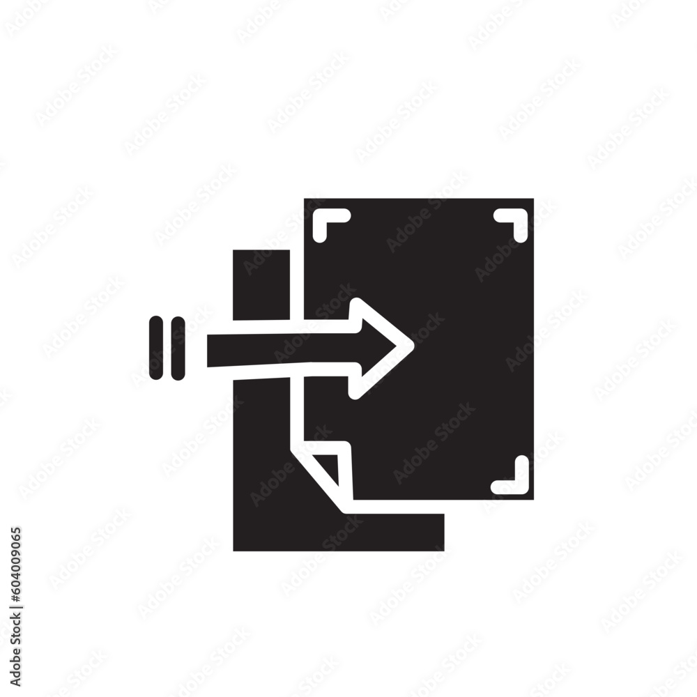 Poster import file arrow icon