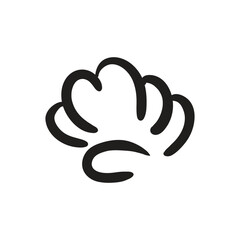 chef hat shaped hand drawn doodle icon