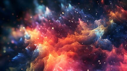 Generative AI. Multicolored nebulae or clouds
