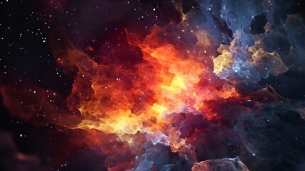 Fototapeta na wymiar Generative AI. Multicolored nebulae or clouds 