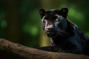 Naklejka na ściany i meble portrait of a black panther