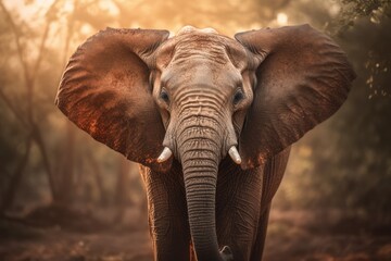 Obraz na płótnie Canvas elephant in the wild
