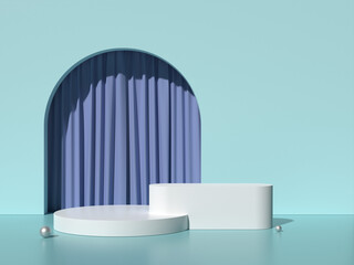 Abstract minimal scene for product display. Mockup for podium display or showcase. 3d rendering.
