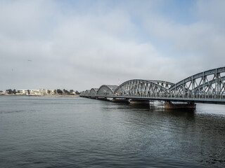 Faidherbe Bridge in Saint Louis - Senegal - obrazy, fototapety, plakaty