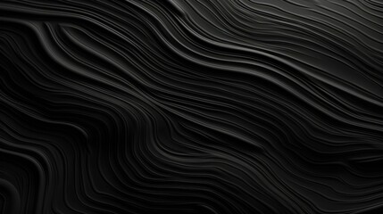 Black wavy background. Generative AI.