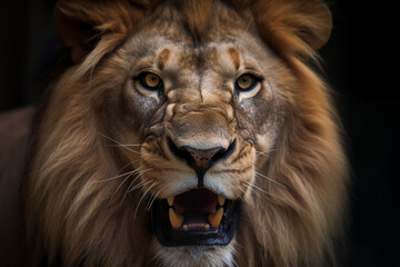 Fototapeta na wymiar a lion is angry