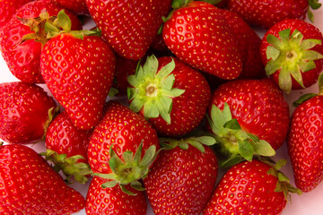 fresh, ripe strawberries. organic fruits background in season.