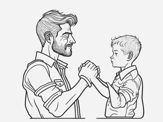 Father and Son icon vector