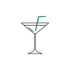 Martini glass icon glyph design illustration