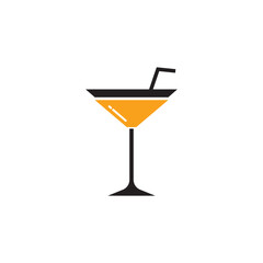Martini glass icon glyph design illustration