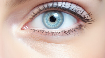 close up of a female eye, ai generative