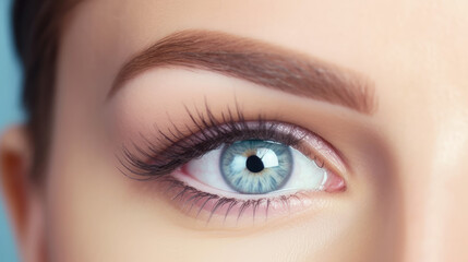 Naklejka premium close up of a female eye, ai generative