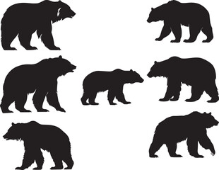 Fototapeta premium Bear silhouette icon, bear logo, Illustration, SVG Vector 
