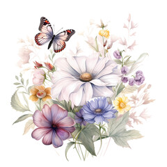 wildflowers and butterflies