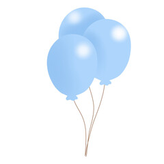 Cute blue balloons