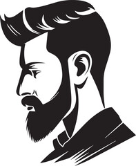 Barber shop man  logo icon vector illustration, SVG