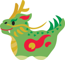 辰年の龍の置物のイラスト