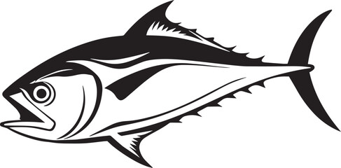 Tuna fish icon vector Illustration, SVG