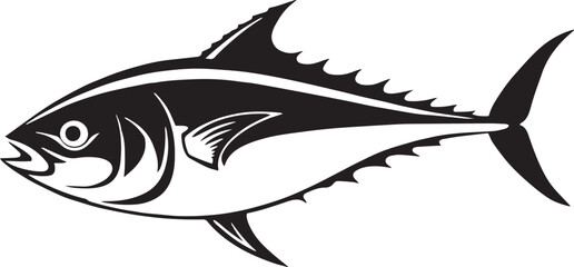 Tuna fish icon vector Illustration, SVG