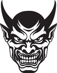 Devil mask vector illustration, SVG